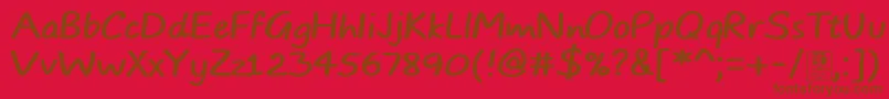 TypoComicsDemo Font – Brown Fonts on Red Background