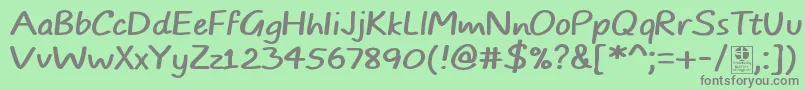 TypoComicsDemo Font – Gray Fonts on Green Background