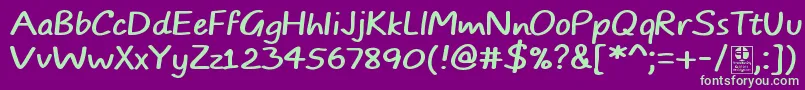 TypoComicsDemo Font – Green Fonts on Purple Background