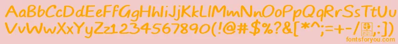 TypoComicsDemo Font – Orange Fonts on Pink Background