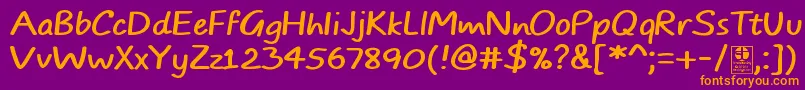 TypoComicsDemo Font – Orange Fonts on Purple Background