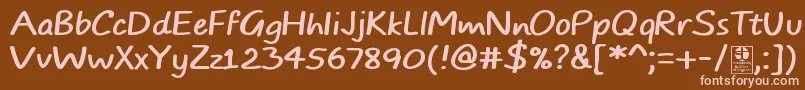 TypoComicsDemo Font – Pink Fonts on Brown Background