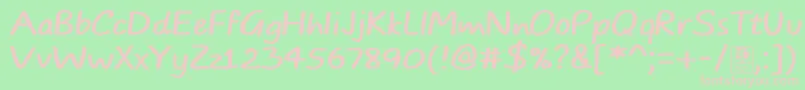 TypoComicsDemo Font – Pink Fonts on Green Background