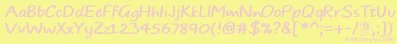 TypoComicsDemo Font – Pink Fonts on Yellow Background