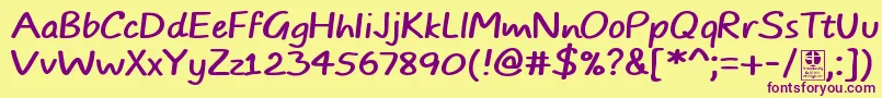 TypoComicsDemo Font – Purple Fonts on Yellow Background