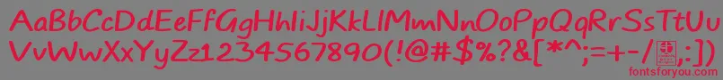 TypoComicsDemo Font – Red Fonts on Gray Background