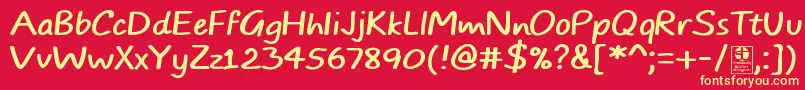 TypoComicsDemo Font – Yellow Fonts on Red Background