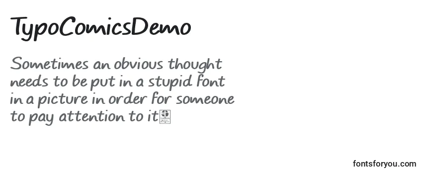 Шрифт TypoComicsDemo
