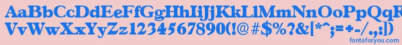 GascogneserialHeavyRegular Font – Blue Fonts on Pink Background