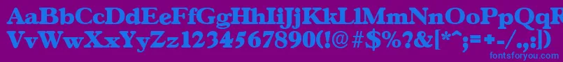 Police GascogneserialHeavyRegular – polices bleues sur fond violet