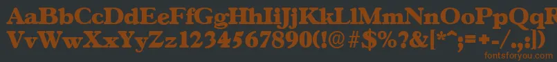 GascogneserialHeavyRegular Font – Brown Fonts on Black Background