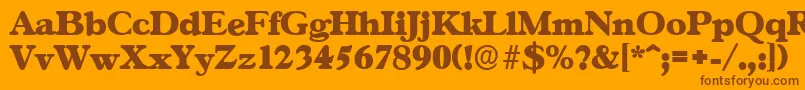 GascogneserialHeavyRegular Font – Brown Fonts on Orange Background