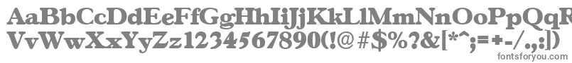 フォントGascogneserialHeavyRegular – 白い背景に灰色の文字