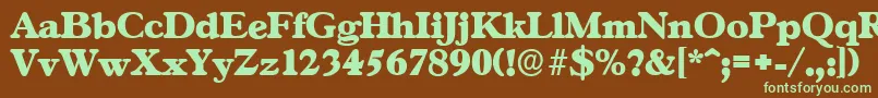 GascogneserialHeavyRegular Font – Green Fonts on Brown Background