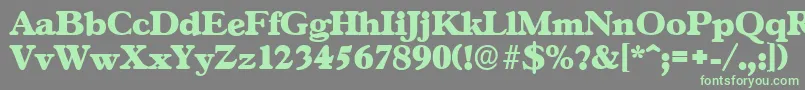 Шрифт GascogneserialHeavyRegular – зелёные шрифты на сером фоне
