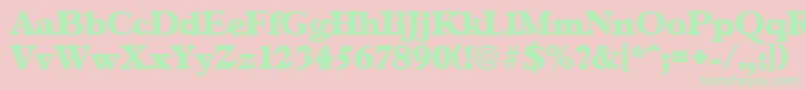 GascogneserialHeavyRegular-Schriftart – Grüne Schriften auf rosa Hintergrund