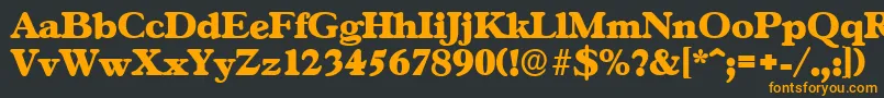 GascogneserialHeavyRegular Font – Orange Fonts on Black Background