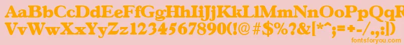 GascogneserialHeavyRegular Font – Orange Fonts on Pink Background