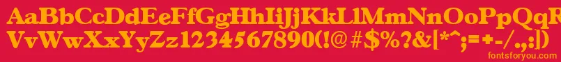 GascogneserialHeavyRegular Font – Orange Fonts on Red Background