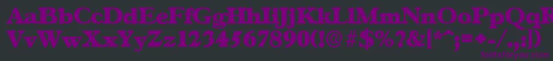Шрифт GascogneserialHeavyRegular – фиолетовые шрифты на чёрном фоне