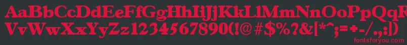 GascogneserialHeavyRegular-Schriftart – Rote Schriften auf schwarzem Hintergrund