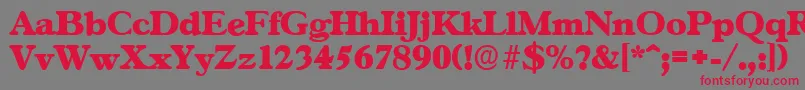 GascogneserialHeavyRegular Font – Red Fonts on Gray Background