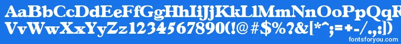 GascogneserialHeavyRegular Font – White Fonts on Blue Background