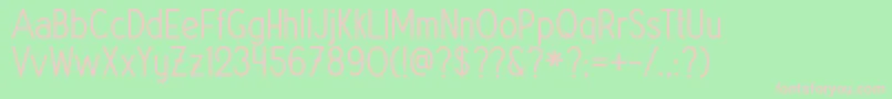 VintageAvalanche Font – Pink Fonts on Green Background