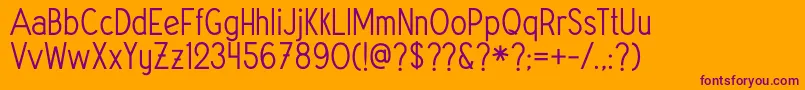 VintageAvalanche Font – Purple Fonts on Orange Background