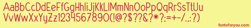 VintageAvalanche Font – Red Fonts on Yellow Background
