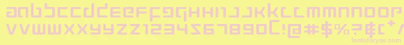 Prokofieve Font – Pink Fonts on Yellow Background