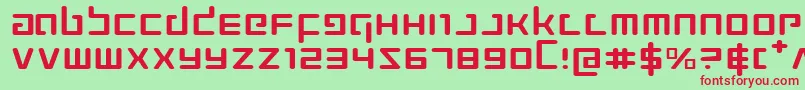 Prokofieve Font – Red Fonts on Green Background