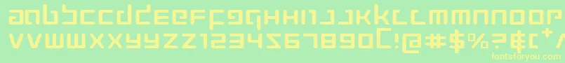 Prokofieve Font – Yellow Fonts on Green Background