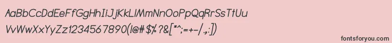 Шрифт NtsakkharaBolditalic – чёрные шрифты на розовом фоне