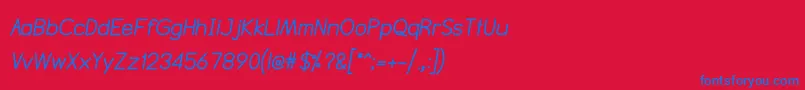 Подробнее о шрифте NtsakkharaBolditalic Шрифт NtsakkharaBolditalic – синие шрифты на красном фоне