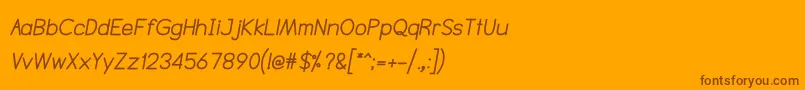 NtsakkharaBolditalic Font – Brown Fonts on Orange Background