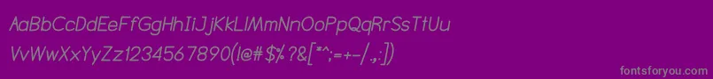 Fonte NtsakkharaBolditalic – fontes cinzas em um fundo violeta