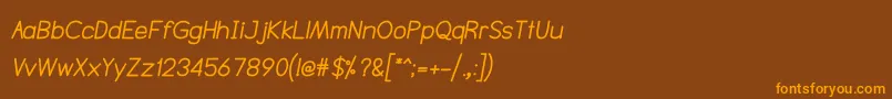 NtsakkharaBolditalic Font – Orange Fonts on Brown Background