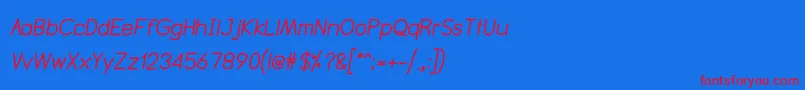 NtsakkharaBolditalic Font – Red Fonts on Blue Background