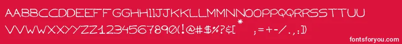 Capsies Font – White Fonts on Red Background