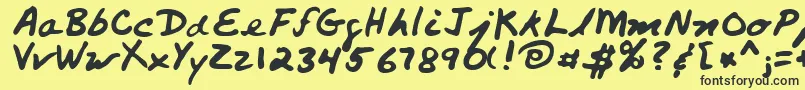 PaliRegular Font – Black Fonts on Yellow Background