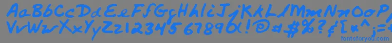 PaliRegular Font – Blue Fonts on Gray Background