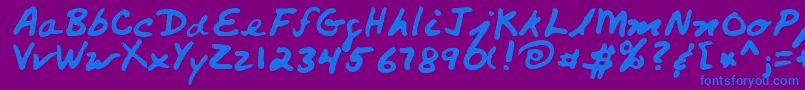 PaliRegular Font – Blue Fonts on Purple Background