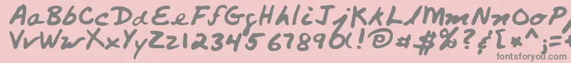 PaliRegular Font – Gray Fonts on Pink Background