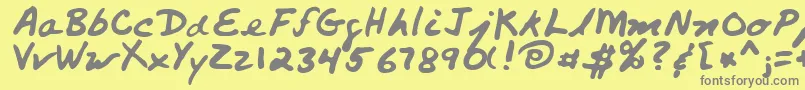 PaliRegular Font – Gray Fonts on Yellow Background