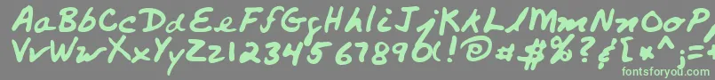 Czcionka PaliRegular – zielone czcionki na szarym tle