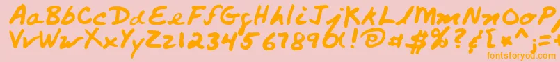 PaliRegular Font – Orange Fonts on Pink Background