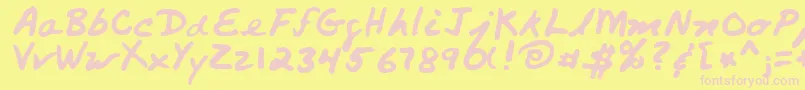 PaliRegular Font – Pink Fonts on Yellow Background
