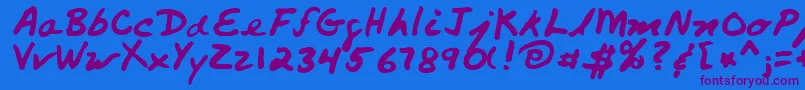 PaliRegular Font – Purple Fonts on Blue Background