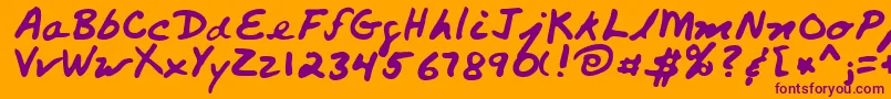 PaliRegular Font – Purple Fonts on Orange Background